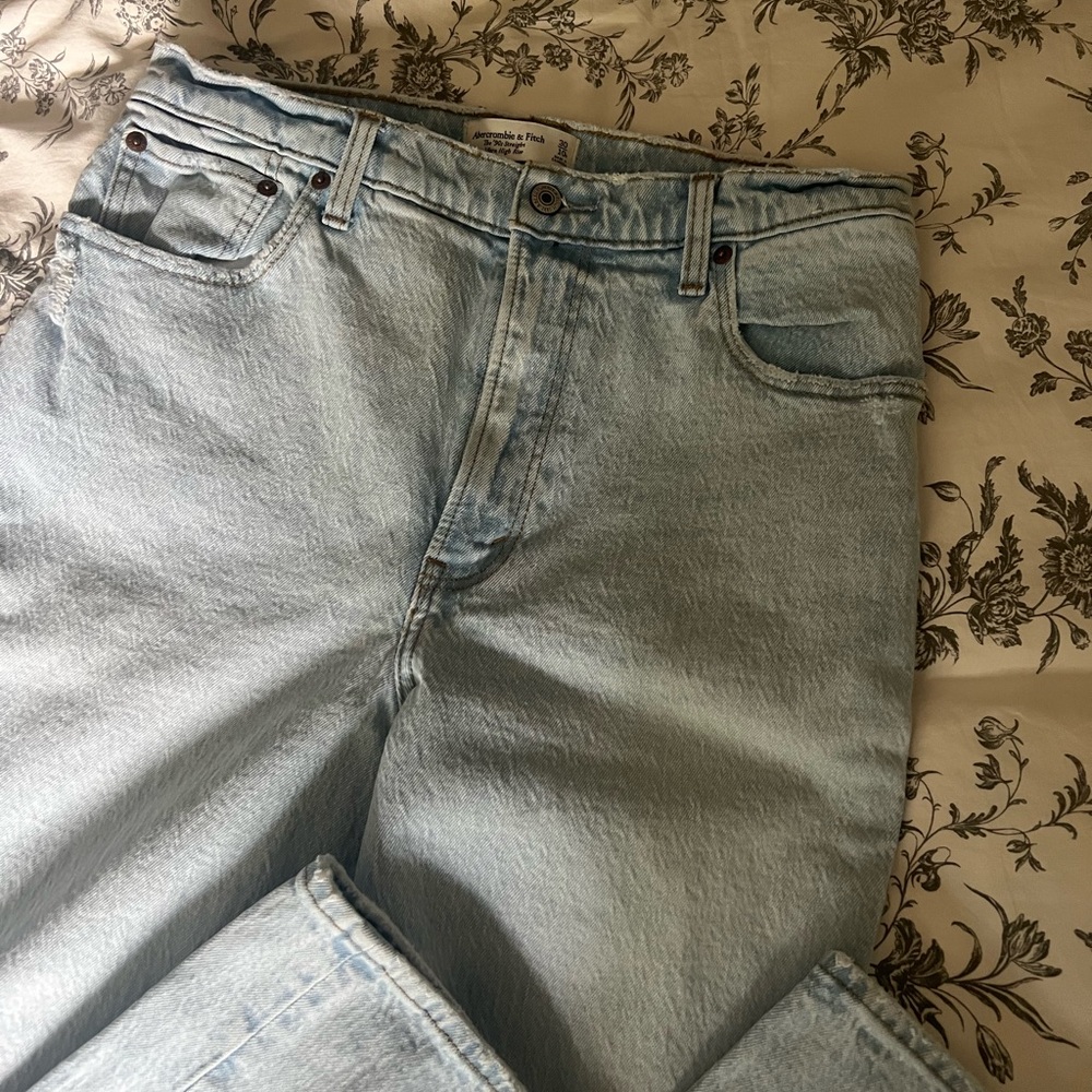 Abercrombie and Fitch Ultra High Rise Straight Jeans